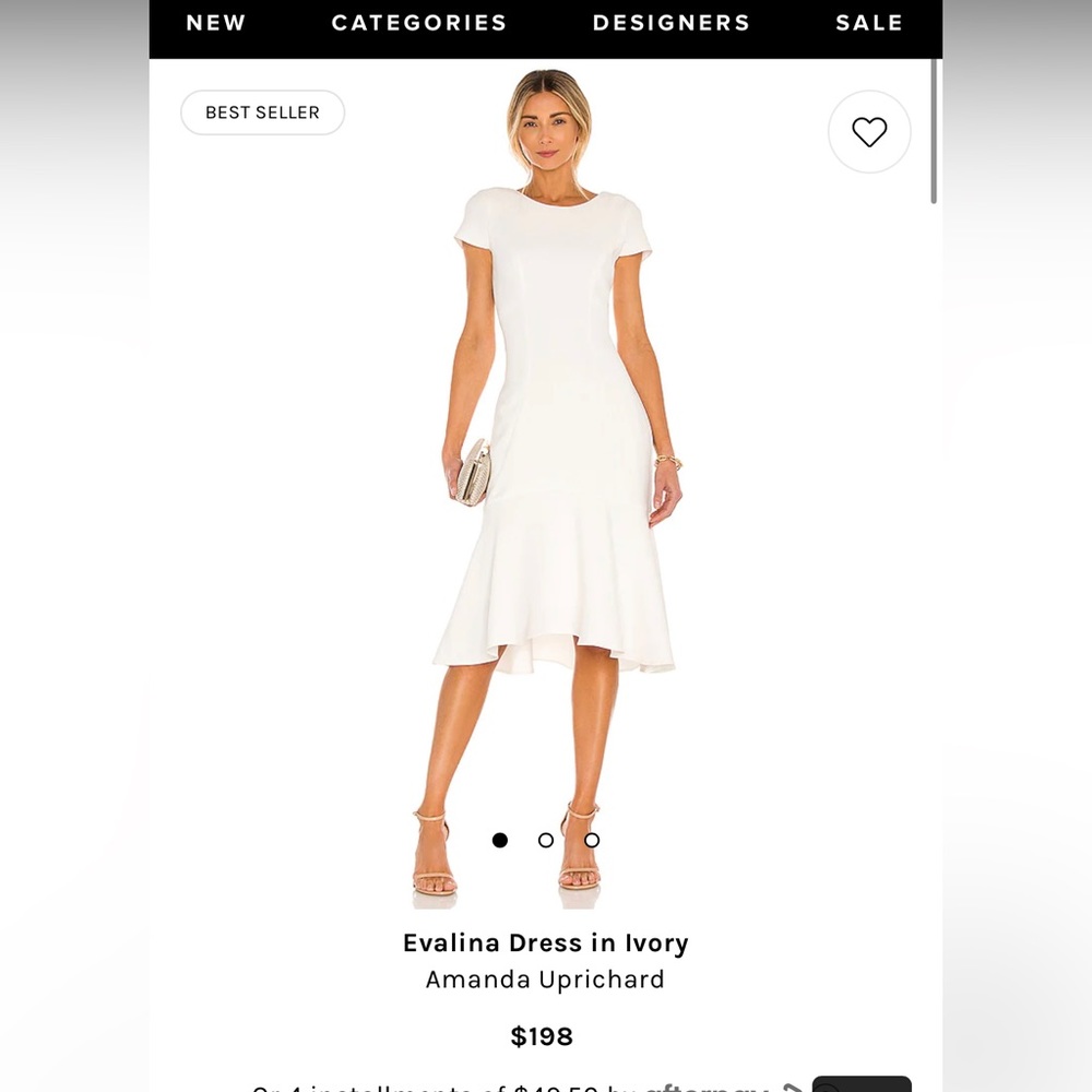 Revolve Evalina Dress in Ivory
Amanda Uprichard xs